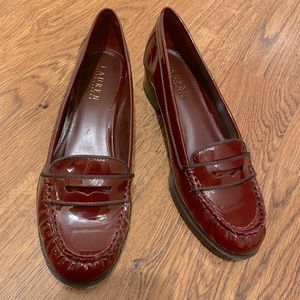 Lauren by Ralph Lauren Pia Oxblood Leather Sz. 7